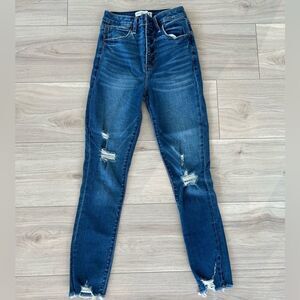 Abercrombie & Fitch High rise super skinny ankle curve love jeans